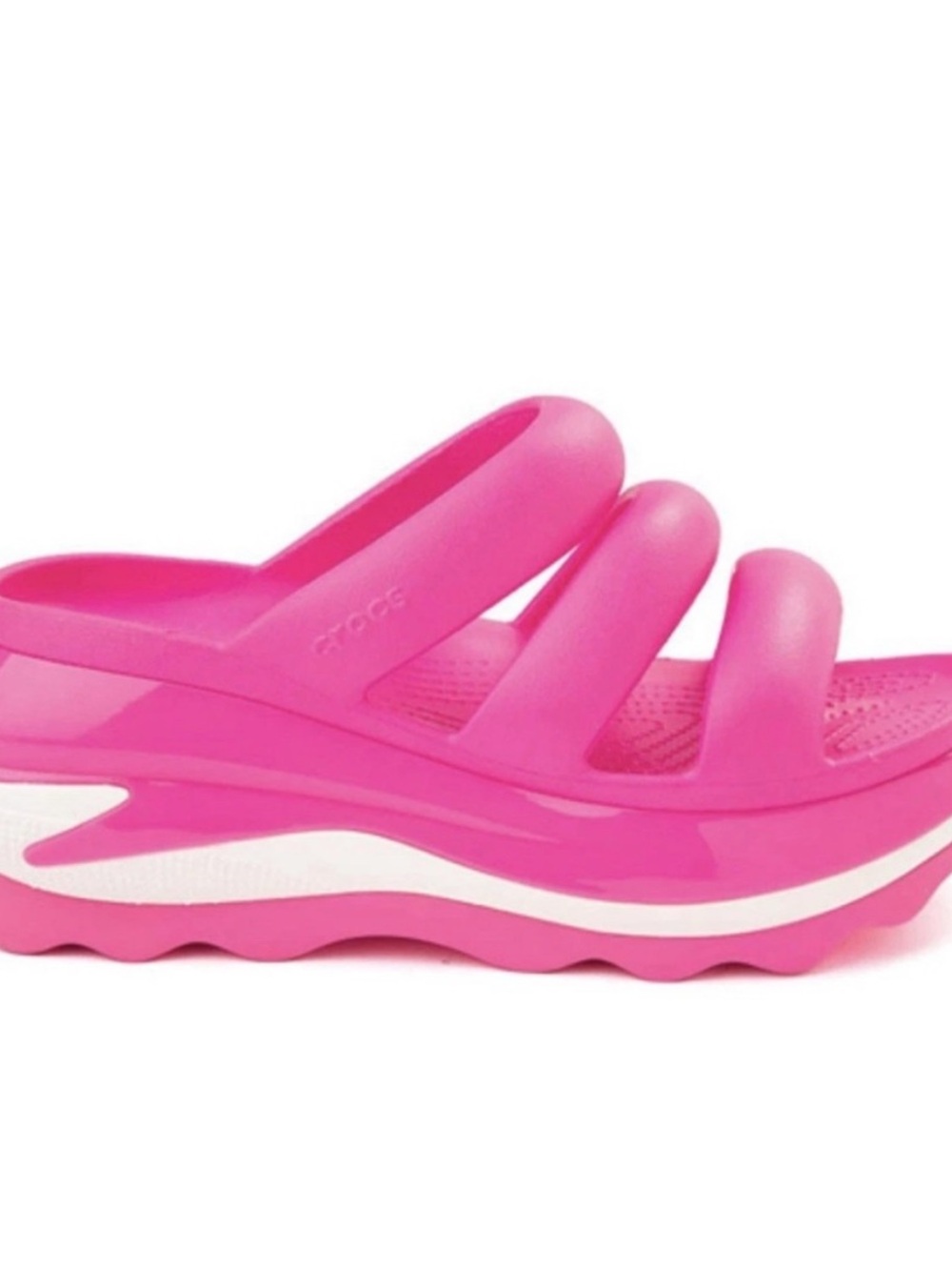 Crocs Mega Crush triple strap Pink Crush platform sandals women’s 8